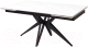 Обеденный стол M-City Forio 160 Matt / 614M04285 (White Marble Solid Ceramic/Black) - 