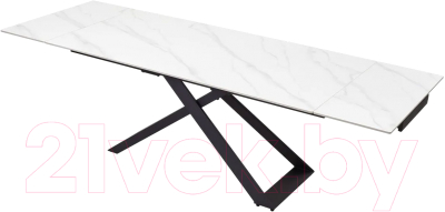 Обеденный стол M-City Livorno 180 Matt / 614M04282 (White Marble Solid Ceramic/Black)