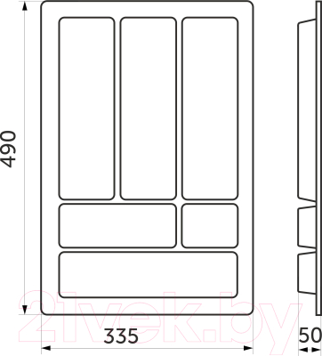 Органайзер для столовых приборов AKS Comfort 40x490 (белый)