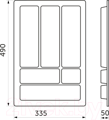 Органайзер для столовых приборов AKS Comfort 335x490 (белый)