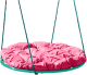 Качели подвесные M-Group Гнездо 0.6м 17019908 (розовая подушка) - 