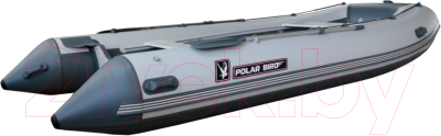 Изображение товара Надувная лодка Polar Bird Eagle PB-380Е ПБ5 стеклокомпозит (серый/белый)