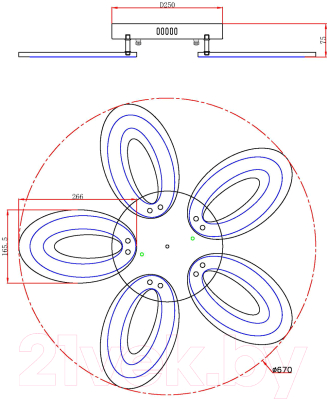 Изображение товара Потолочный светильник ESCADA 10211/5LED (белый)