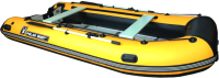 Надувная лодка Polar Bird Eagle PB-450Е ПБ22 стеклокомпозит (черный/желтый) - 