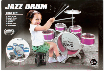 Музыкальная игрушка Darvish Jazz Drum / SR-T-2228-2 (розовый)