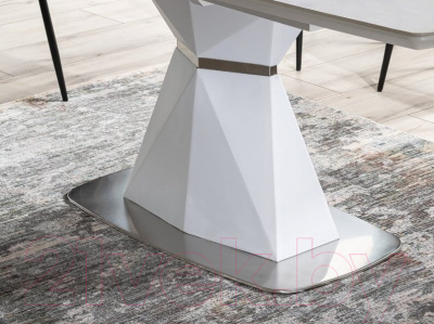 Обеденный стол Signal Cortez 160-210x90 (белый матовый/белый матовый)