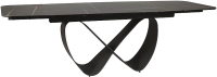 Обеденный стол Signal Infinity Ceramic 160-240x95 (черный Azario Black/черный матовый) - 