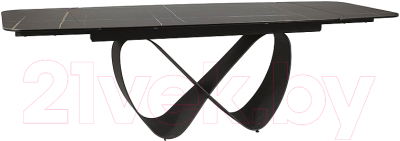 Обеденный стол Signal Infinity Ceramic 160-240x95 (черный Azario Black/черный матовый)