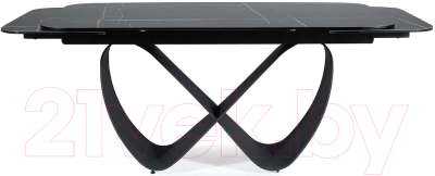 Обеденный стол Signal Infinity Ceramic 160-240x95 (черный Azario Black/черный матовый)