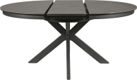 Обеденный стол Signal Porto Ceramic 120-160x120 (темно-серый мрамор/черный матовый) - 