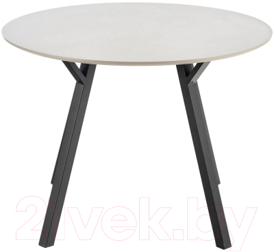 Обеденный стол Halmar Balrog Okragly 100x74 (светло-серый/черный)