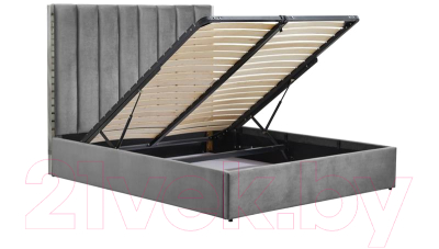 Двуспальная кровать Halmar Palazzo 200x160 (серый/серебристый)