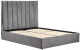 Двуспальная кровать Halmar Palazzo 200x160 (серый/серебристый) - 