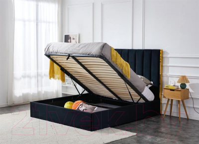 Двуспальная кровать Halmar Palazzo 200x160 (черный/золотой)
