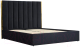 Двуспальная кровать Halmar Palazzo 200x160 (черный/золотой) - 