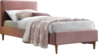 Односпальная кровать Signal Acoma Velvet 90x200 (Bluvel 52 античный розовый/дуб) - 