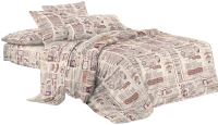 Комплект постельного белья Бояртекс №12568-03 2.0 с европростыней (креп-жатка) - 