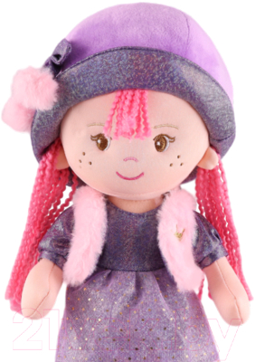 Кукла Maxitoys Малышка Аня в фиолетовом платье и шляпке / MT-CR-D01202314-35