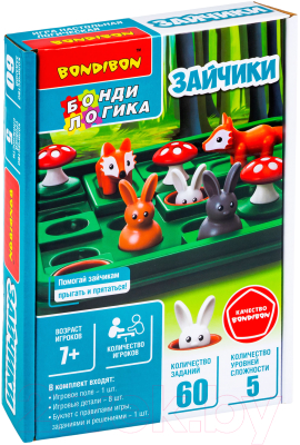 Настольная игра Bondibon БондиЛогика Зайчики / ВВ6014