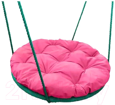 Качели подвесные M-Group Гнездо в оплетке 0.6м / 17049908 (розовая подушка)