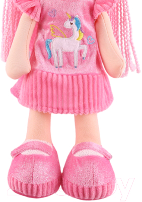Кукла Maxitoys Лера с розовыми волосами в платье / MT-CR-D01202318-35