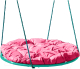 Качели подвесные M-Group Гнездо 1.2м / 17039908 (розовая подушка) - 