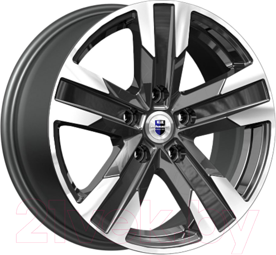 Литой диск K&K Висмут 16x7" 5x114.3мм DIA 66.1мм ET 35мм Алмаз черный