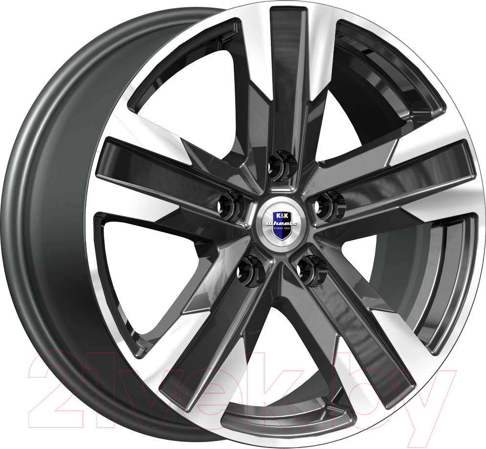 Литой диск K&K Висмут 16x7" 5x114.3мм DIA 66.1мм ET 45мм Алмаз черный