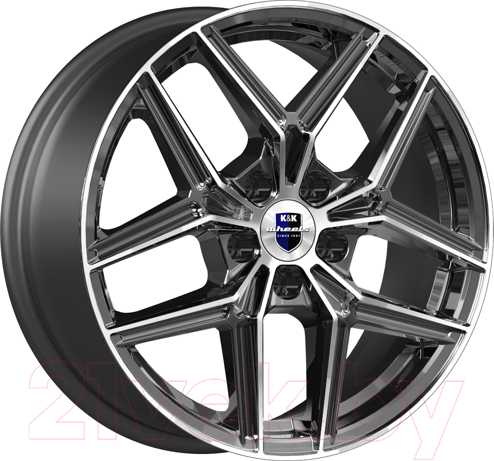 Литой диск K&K Юнион 17x7" 5x110мм DIA 65.1мм ET 35мм Алмаз черный