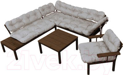 Комплект садовой мебели M-Group Дачный / 12180601 (бежевая подушка)