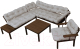Комплект садовой мебели M-Group Дачный / 12180601 (бежевая подушка) - 