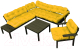 Комплект садовой мебели M-Group Дачный / 12180611 (желтая подушка) - 