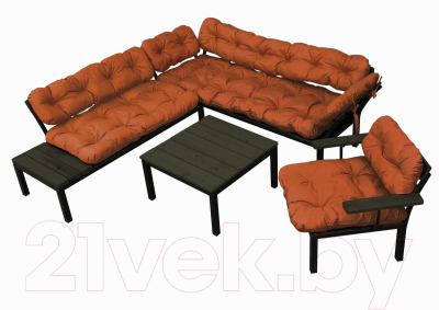 Комплект садовой мебели M-Group Дачный / 12180605 (коричневая подушка)