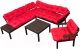 Комплект садовой мебели M-Group Дачный / 12180606 (красная подушка) - 