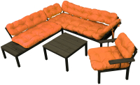 Комплект садовой мебели M-Group Дачный / 12180607 (оранжевая подушка) - 