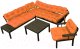 Комплект садовой мебели M-Group Дачный / 12180607 (оранжевая подушка) - 