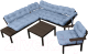 Комплект садовой мебели M-Group Дачный / 12180609 (серая подушка) - 