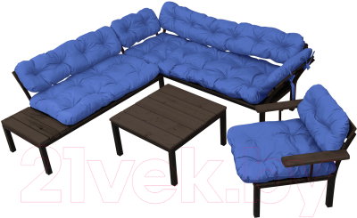 Комплект садовой мебели M-Group Дачный / 12180610 (синяя подушка)