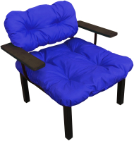 Кресло садовое M-Group Дачное / 12150610 (синяя подушка) - 