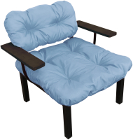 Кресло садовое M-Group Дачное / 12150609 (серая подушка) - 