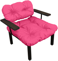 Кресло садовое M-Group Дачное / 12150608 (розовая подушка) - 