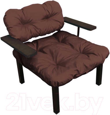 Кресло садовое M-Group Дачное / 12150605 (коричневая подушка)