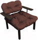 Кресло садовое M-Group Дачное / 12150605 (коричневая подушка) - 
