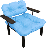 Кресло садовое M-Group Дачное / 12150603 (голубая подушка) - 