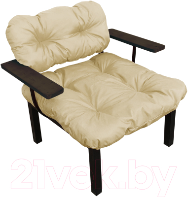 Кресло садовое M-Group Дачное / 12150601 (бежевая подушка)