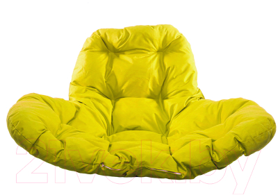 Кресло подвесное M-Group XL / 11120111 (белый ротанг/желтый подушка)