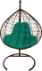 Кресло подвесное M-Group XL / 11120204 (коричневый ротанг/зеленая подушка) - 
