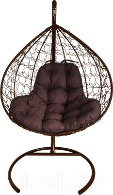 Кресло подвесное M-Group XL / 11120205 (коричневый ротанг/коричневая подушка)