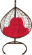 Кресло подвесное M-Group XL / 11120206 (коричневый ротанг/красная подушка) - 