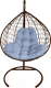 Кресло подвесное M-Group XL / 11120209 (коричневый ротанг/серая подушка) - 